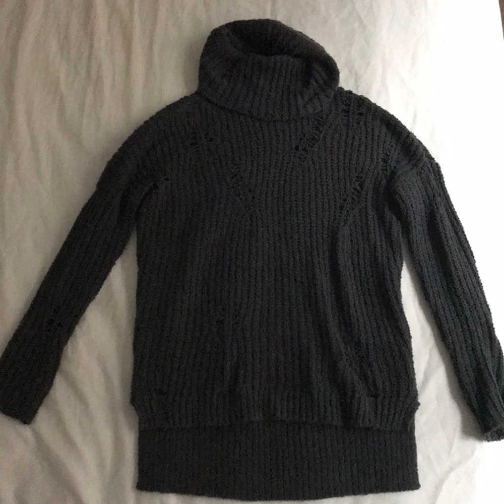 EXPRESS Dark Gray Knit Sweater - Picture 2 of 3